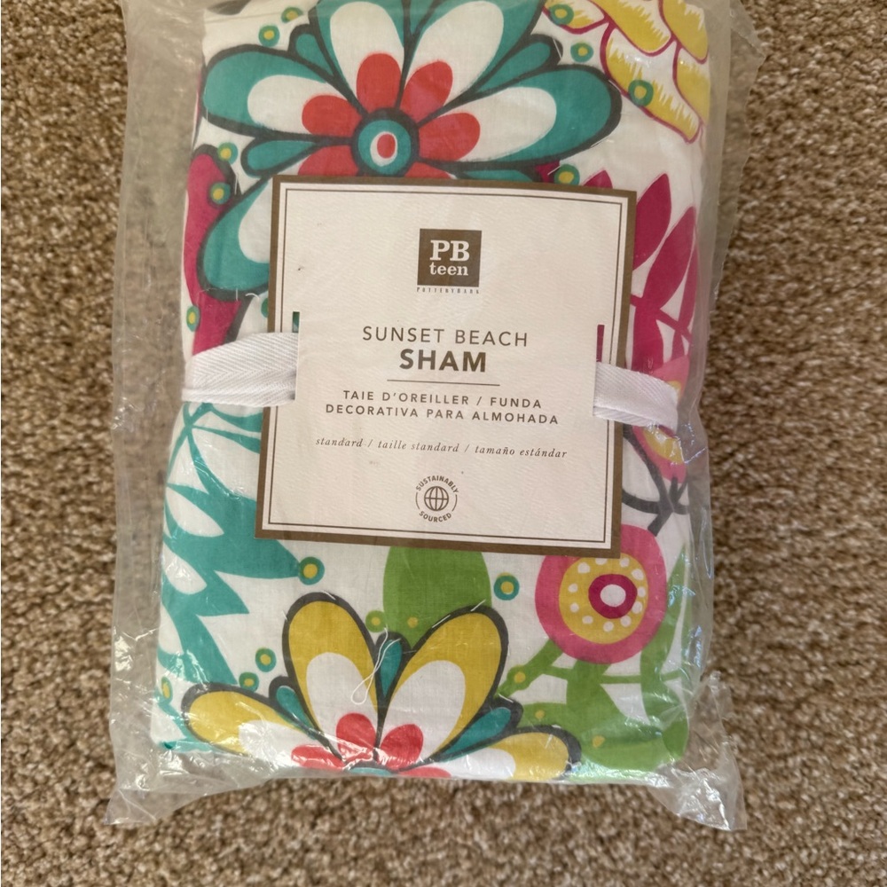 Pottery Barn Teen Sunset Beach Sham - Multicolor Floral